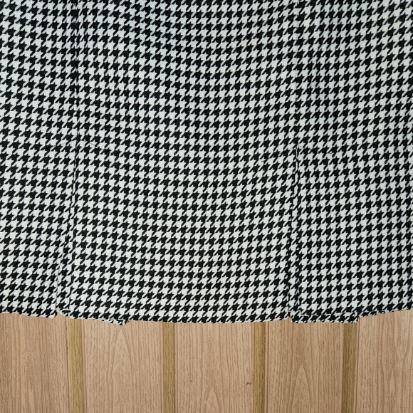 Kasper Black and White Houndstooth  Pleated Pencil Skirt Size 12 - Picture 5 of 8